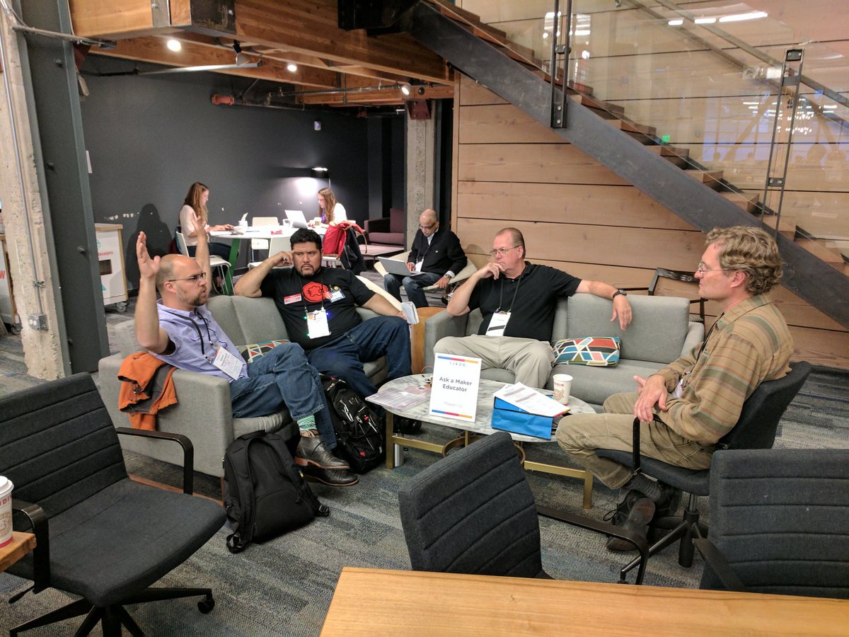 dwk1rk's tweet image. #AskAMakerEducator discussion  with @aVndrwrff. #MakerEdConvening