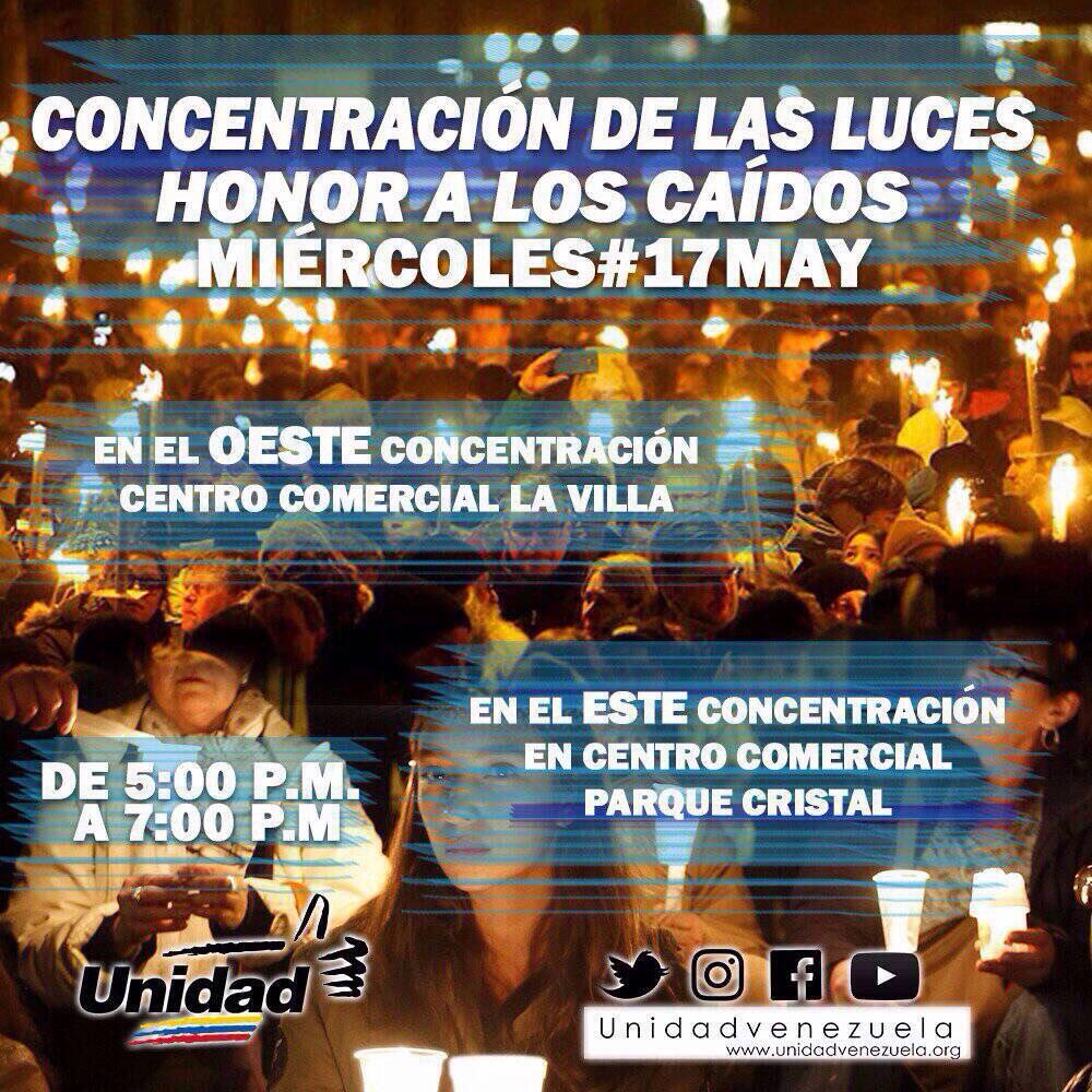 manuelrosalesg's tweet photo. #17May Venezuela unida se ilumina de esperanza, con la fuerza que nos da el amor por el país y el dolor por los caídos https://t.co/bGNktEzMGM