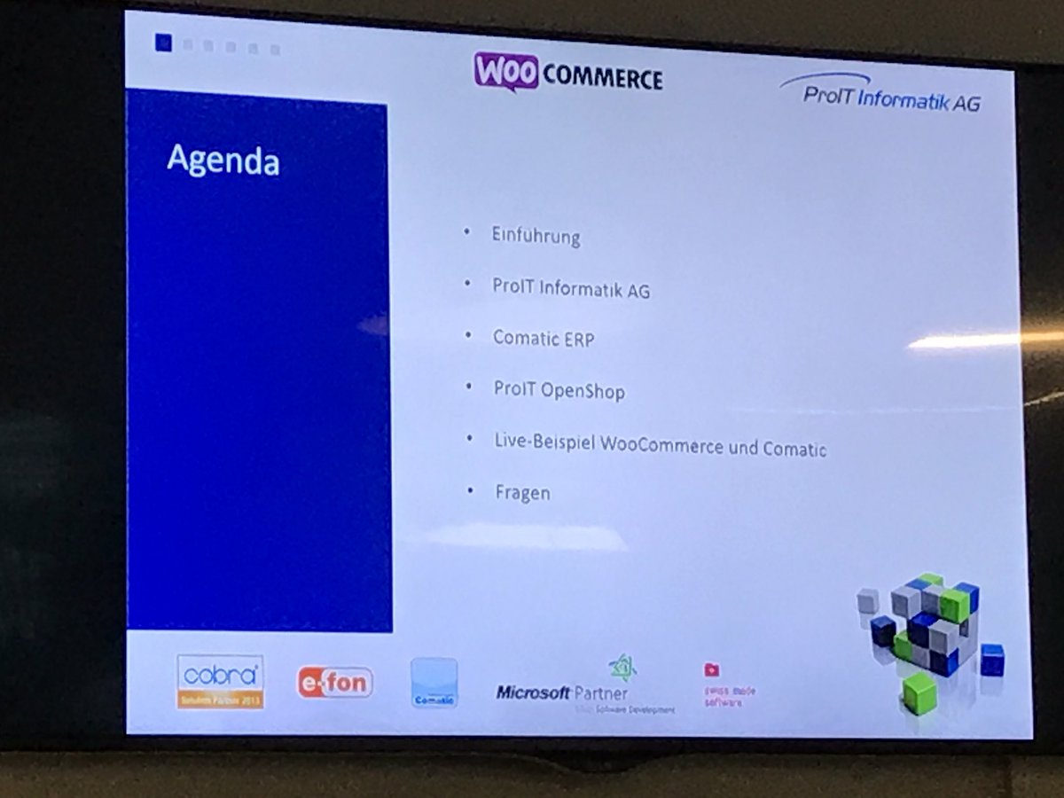openstream's tweet photo. Marc Wenger spricht beim heutigen #WooCommerce #Meetup in Zürich über #ERP Integration mit der #Comatic Business Software https://t.co/I4EVyToSW2