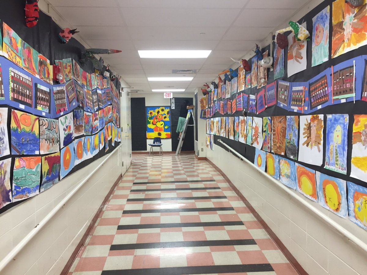 NathanPalkovitz's tweet photo. It's looking more and more like an art museum around here. Thank you Ms. Pfister! @LewisBeeNews @RedClaySchools https://t.co/NUz87L9QBY