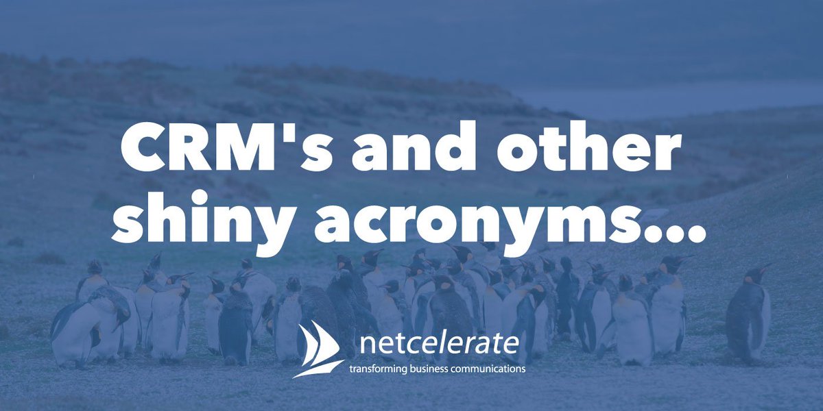 Netcelerate's tweet image. CRM's And Other Shiny Acronyms… ow.ly/tl6w30bOkJ7 #crm #cloud #startup