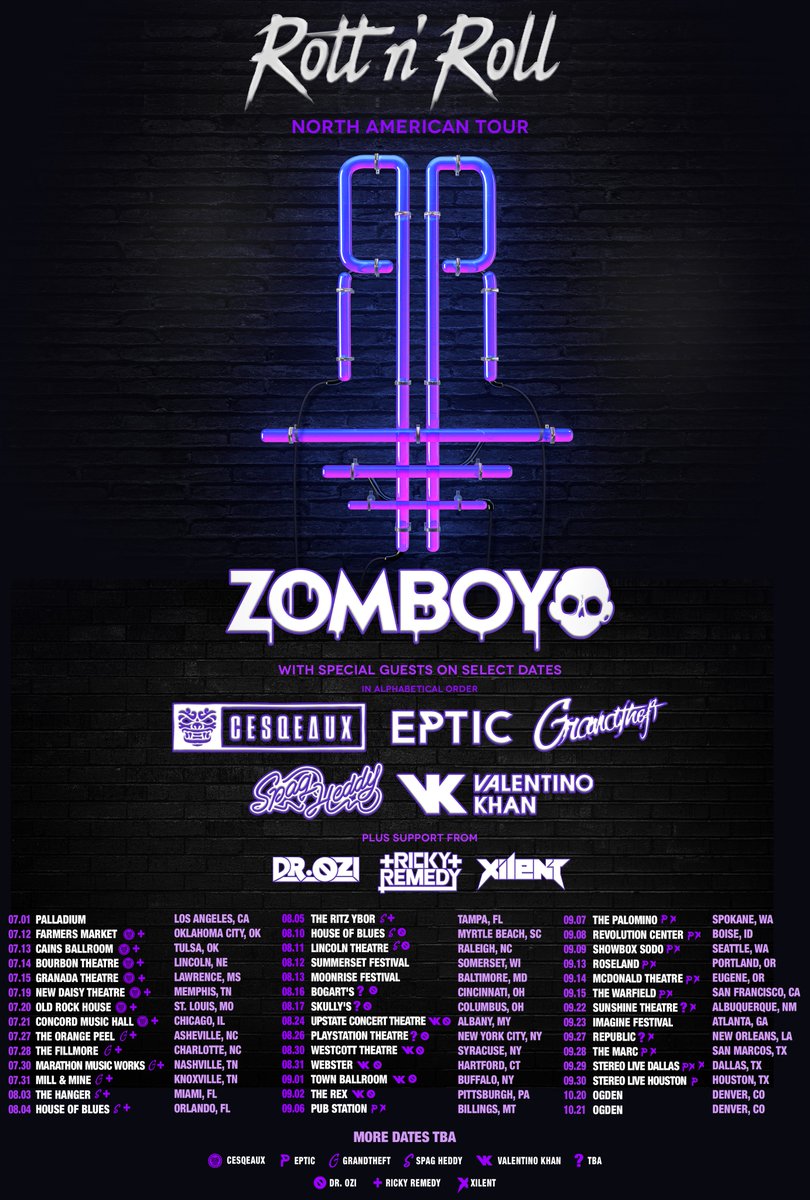 Zomboy's tweet photo. Who’s ready to #RottNRoll?! Fan club tickets on sale May 22nd.

WIN TICKETS - https://t.co/gMWPMoCAwj https://t.co/hO4O9bpHoj