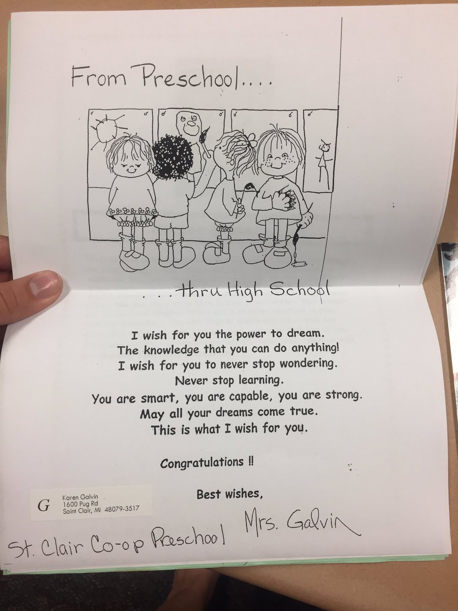 morgan_markel's tweet photo. My pre-school teacher made folders for each kid in our class and waited until our senior year to give them to us. Time moves way too fast.. https://t.co/qsEPY8G7wQ