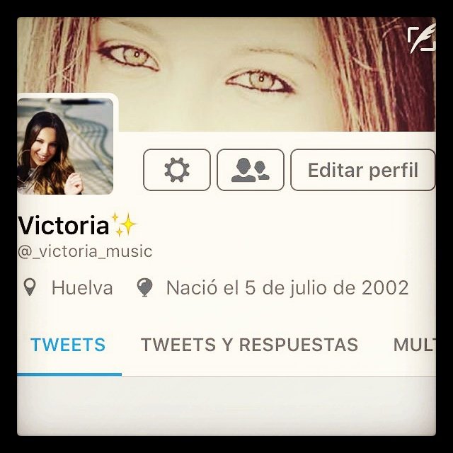 Todos a seguir @_victoria_music 
Buenas noticias en breve y su música esta apunto de ver la luz!!!!!!!!