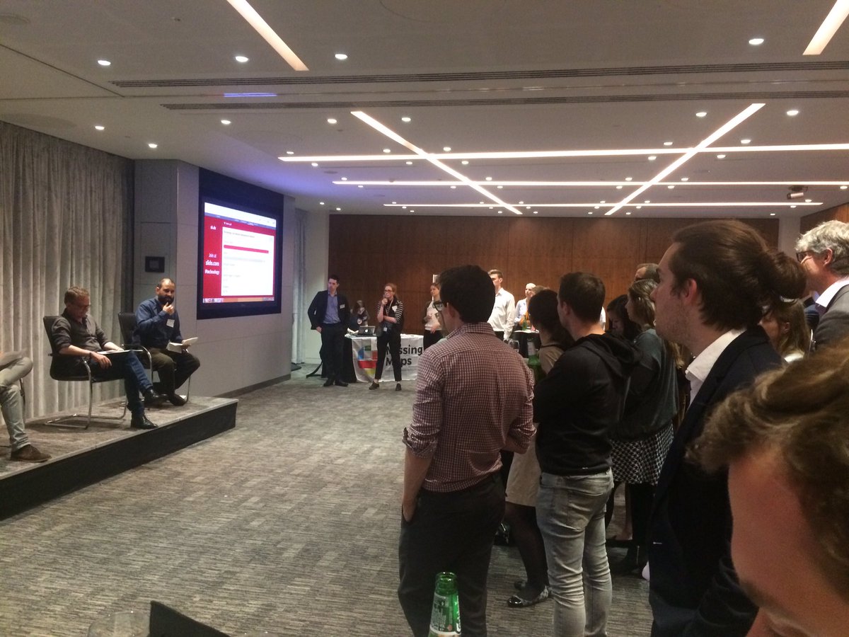NickNiknam's tweet photo. @pwc and @ucl joint event. How can technology improve #humanitarian response? https://t.co/c2pOnSEFF3