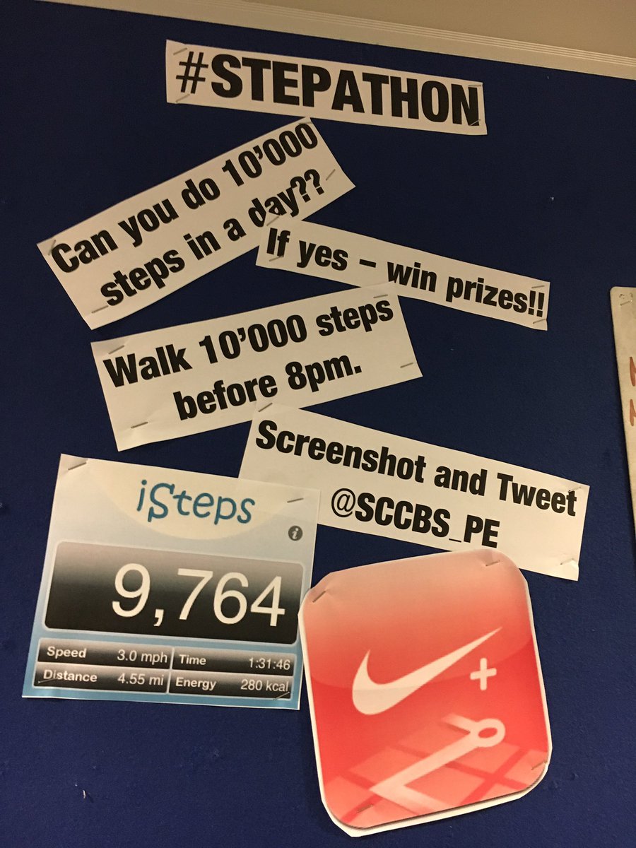 SCCBS_PE's tweet photo. The #stepathon board is up in PE! Make sure you get your entries in before 8pm. Boys, Staff, Parents/Carers are free to enter. #target10000 https://t.co/07HsIrSac7