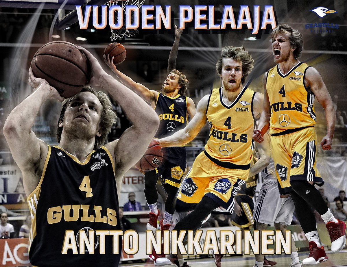 Vuoden pelaaja Antto Nikkarinen <a href="/GullsBasketball/">HELSINKI SEAGULLS</a> #Korisliiga