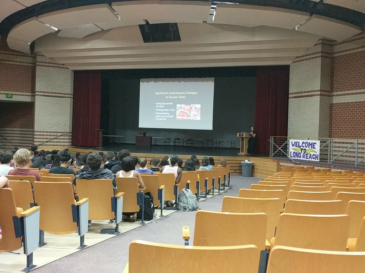 mark_renehan's tweet photo. Dr. Corrie Moreau came as part of the nifty fifty xstem presentation for evolutionary biology @hcpss_lrhs @HoCoSecScience #adayatthereach https://t.co/dT5ZdzcWkx