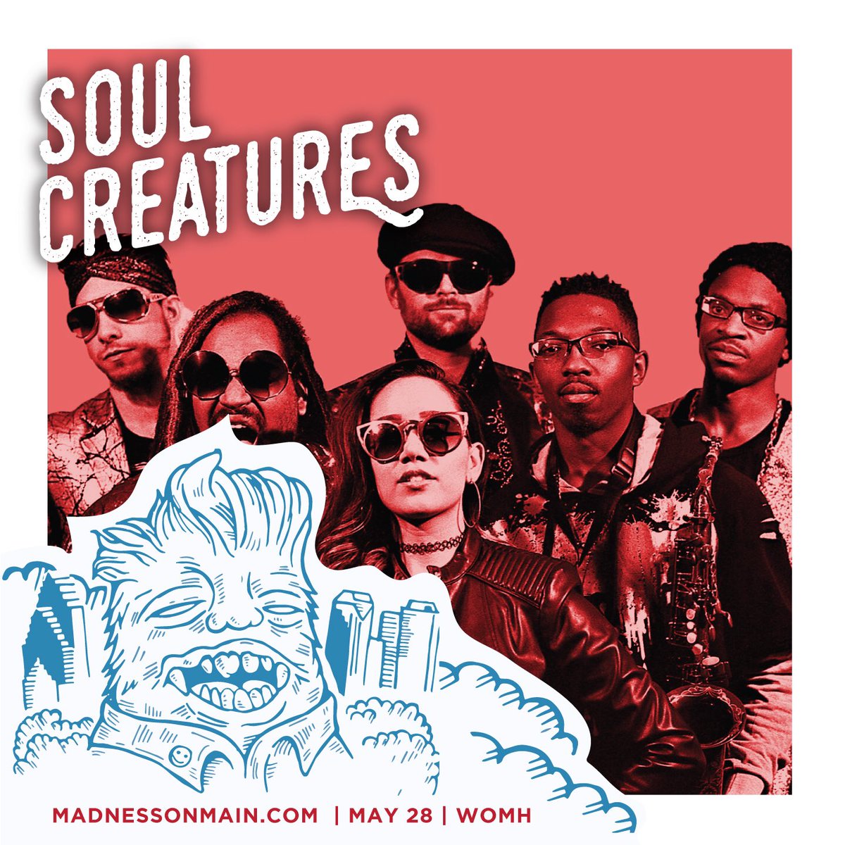 MadnessOnMain's tweet photo. It’s your duty to shake your booty!    @soulcreatures is bringing the boogie to
#madnessonmain #HoustonFestival #creaturenation #funkheals https://t.co/OVTfJcG7fw