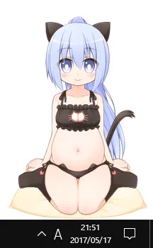 「シズクと冷しゃぶ」更新しました。・ポーズ1種追加しました・膝枕モードのきせかえに猫ランジェリーを追加しました・バグ修正しました#ukagaka 