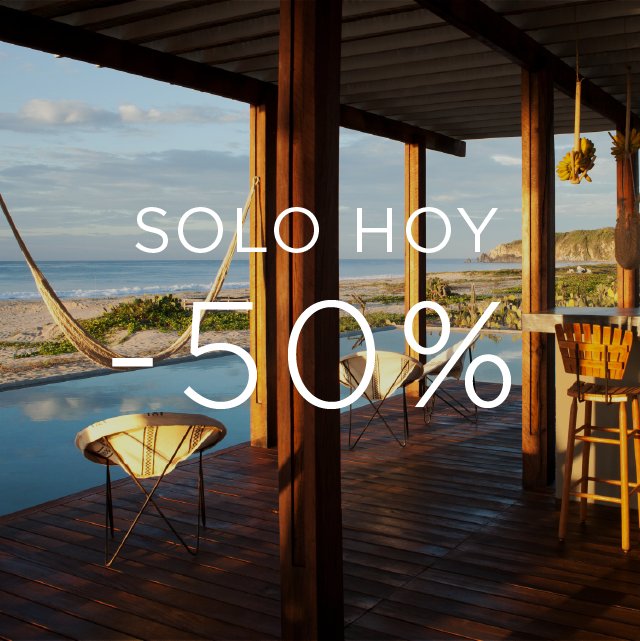 ¿Por qué estar aquí, cuando puedes estar allá?
¡Solo HOY todos* nuestros hoteles con un -50%!
Llama al 01 800 400 8484 #LuckyDay