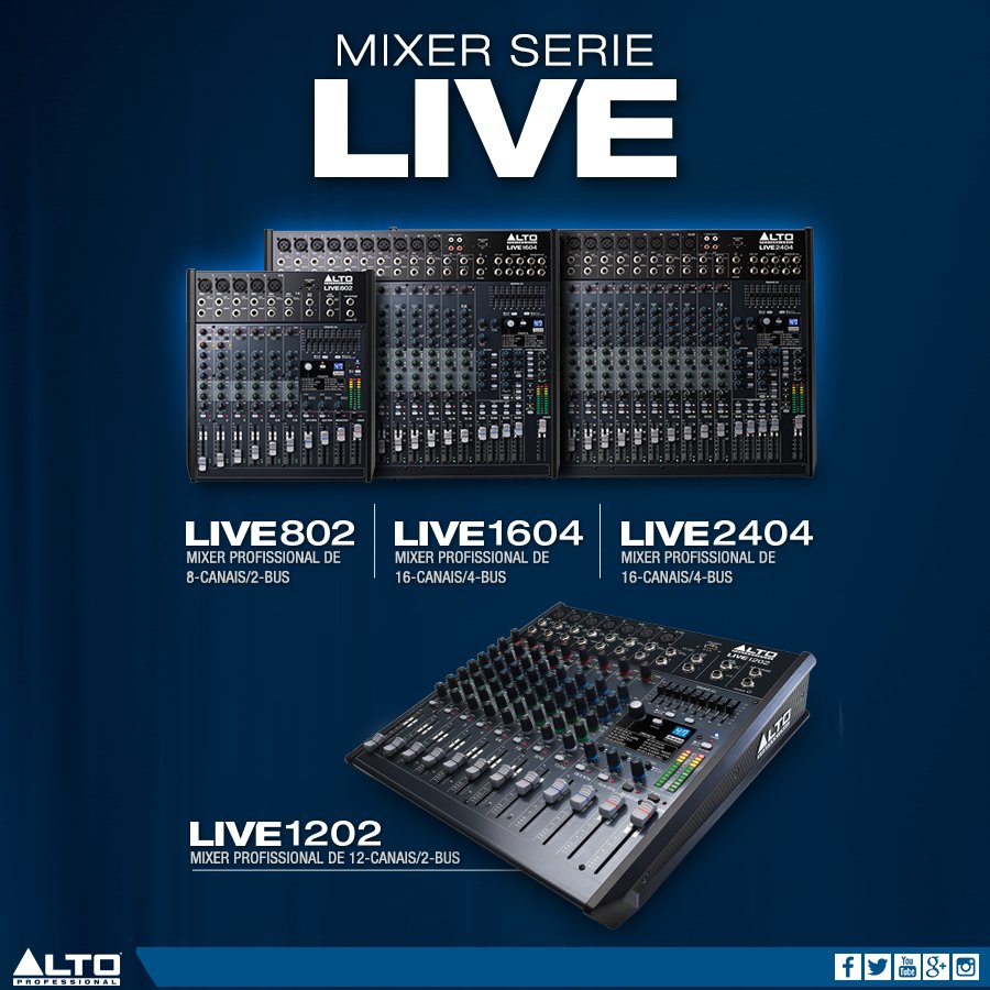 AltoProBrasil's tweet photo. Cada mixer da série Live possui recursos baseados nas necessidades dos profissionais de áudio. 

Acesse nosso site:

https://t.co/IwuopplO5s https://t.co/CpjQ5yDb3U
