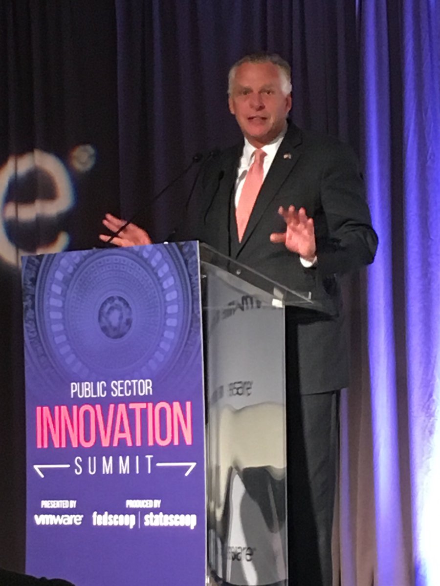 fedscoop's tweet photo. Congress needs a committee on cyber security, says @GovernorVA @TerryMcAuliffe #VMwareGovSummit https://t.co/uq1jAXrXpX