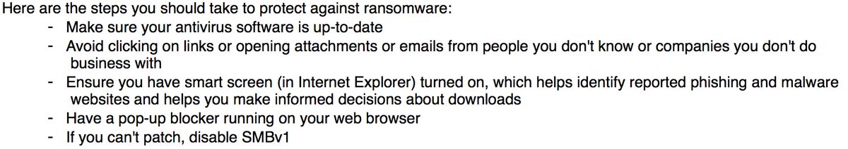 ivishalvarshney's tweet photo. Some tips for protection from #WannaCry for windows and mac #RansomwareAttack  #wannacryattack #Security #CyberAttack #ransomware #BeSafeMaa https://t.co/rJoN88LcEK