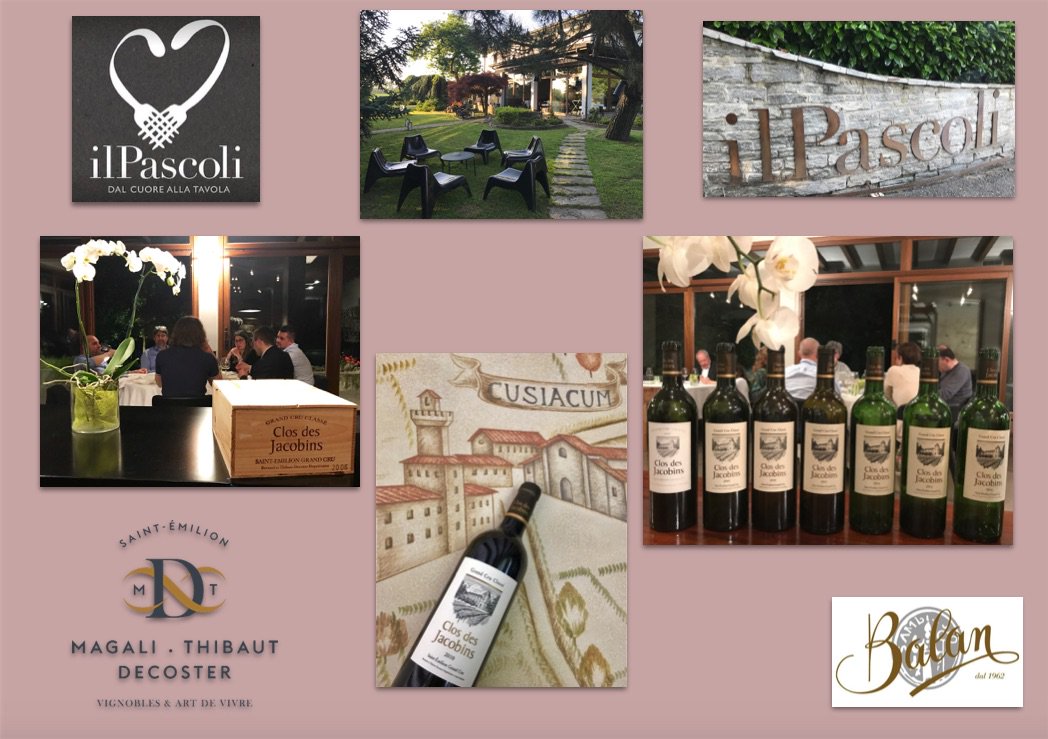 MTDecoster's tweet photo. Dîner #closdesjacobins avec Thibaut Decoster à #ristoranteilpascoli pour @balan_1962 #mtdecoster #saintemilion #Balan_1962 #italie #grazie https://t.co/sqhTh5HUok