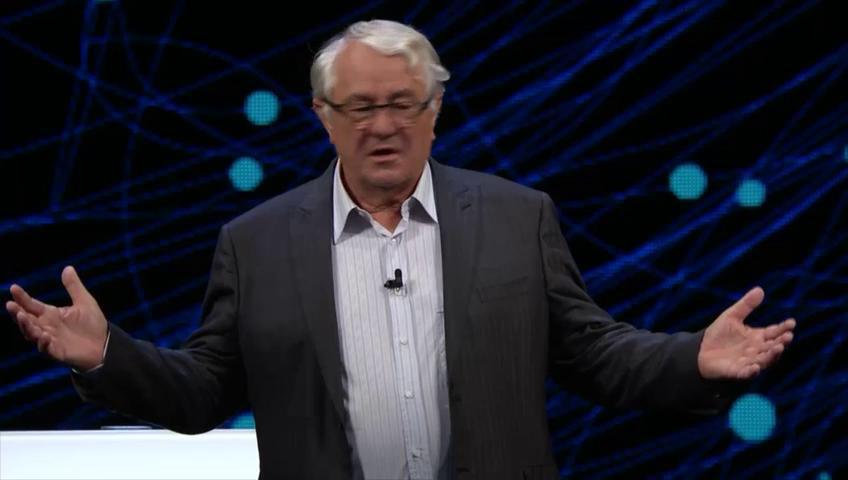 SAPCommunity's tweet photo. Dr Hasso Plattner: #IoT, machine learning, Vora &amp; other next-gen tech steadily proliferating throughout SAP family of products.
#SAPPHIRENOW https://t.co/rkPrdULOdt
