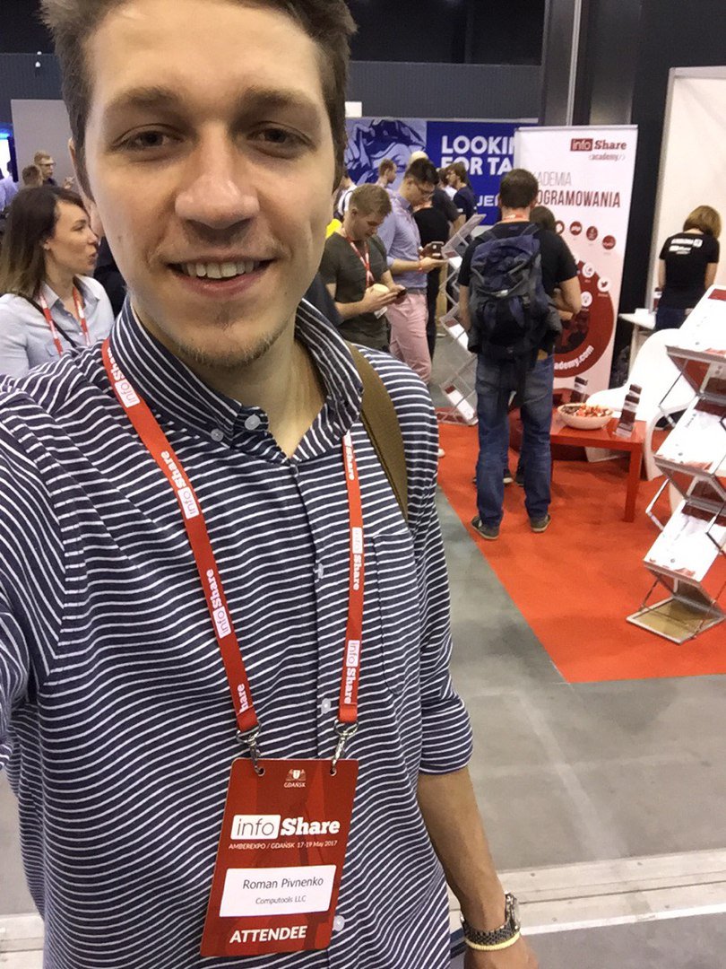 ComputoolsLLC's tweet photo. Our Sales Manager Roman Pivnenko is a participant of infoShare 2017 Conference in Poland. ✌️#businessdevelopment #infoShare2017 #computools https://t.co/ef11TWNv1M