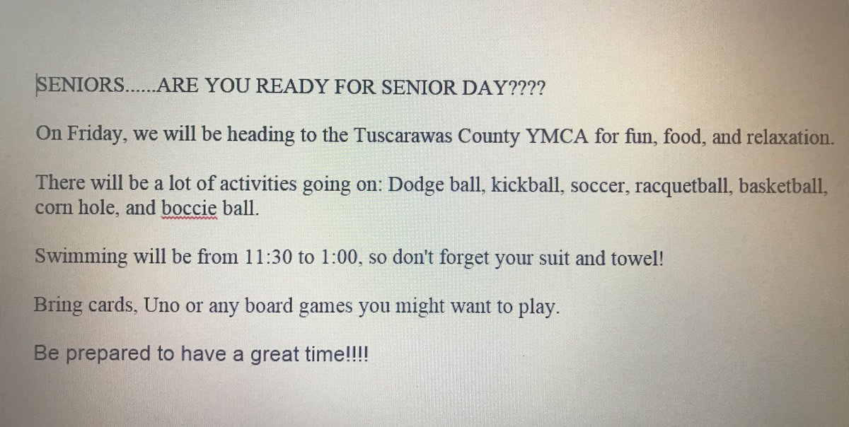 ‼️‼️ SENIORS ‼️‼️