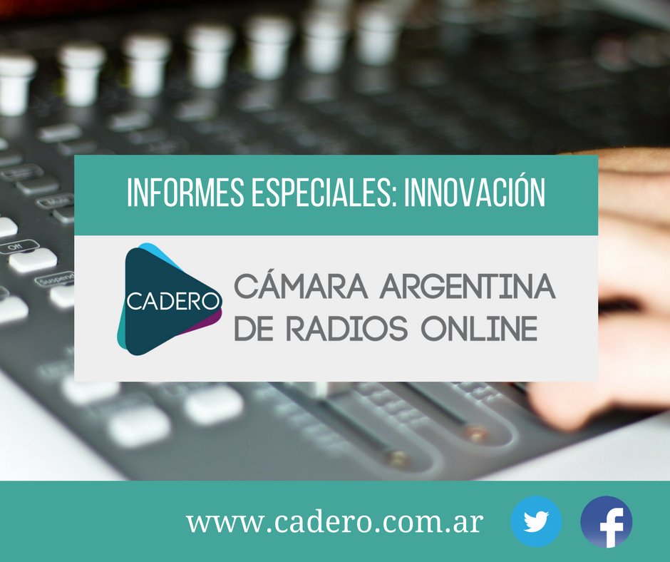 CaderoOK's tweet photo. Se vienen más #informesEspeciales para socios sobre #Innovación #RadioOnLine ¡Atentos! https://t.co/xrXfILlQuN https://t.co/uRFOU4dZEh