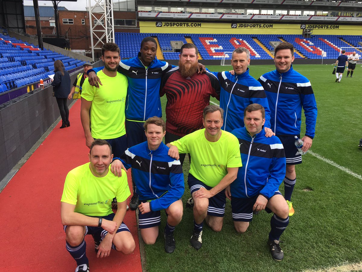 ViadexSG's tweet photo. Viadex took part in the Exponential-e Channel Charity Cup at Selhurst Park today, here is a photo of the Viadex squad,all smiles!! https://t.co/0qjprtcg4J