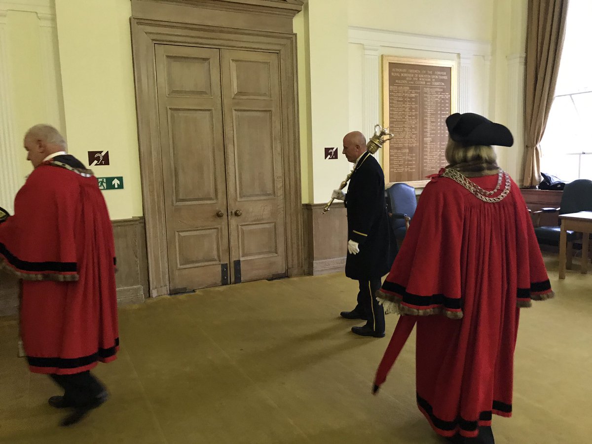 RBKMayor's tweet photo. Behind the scenes - last night Cllr Julie Pickering was installed as the 182nd Mayor of #Kingston. Full story: https://t.co/UDtqKv0QtO https://t.co/8V8O33BUEs