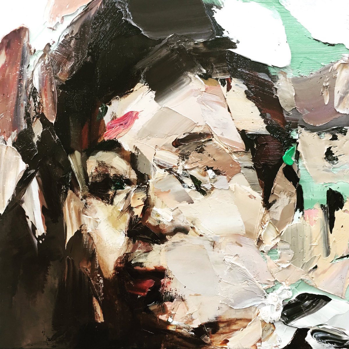 yousuck2020's tweet photo. 注目の若手作家、井田幸昌さんが前澤友作を描いた。 https://t.co/yqJ2OMD75h