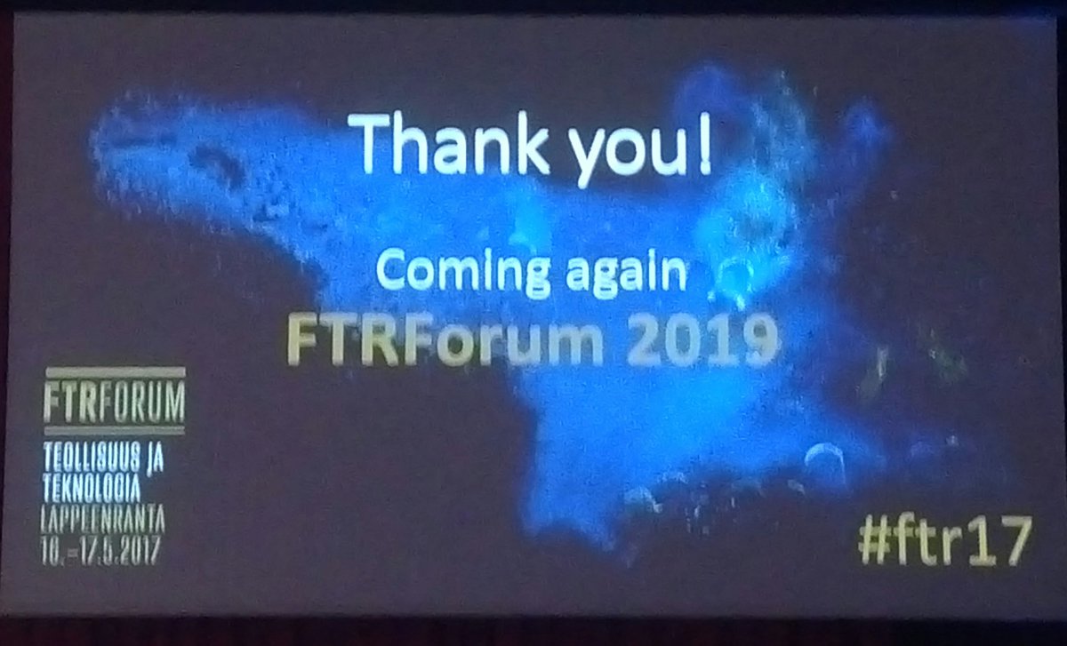FTRForum's tweet photo. Kiitokset huimille puhujille, mahtavalle yleisölle ja yhteistyökumppaneille!  Tavataan 2019! #FTR17 https://t.co/bkLupqtcjQ