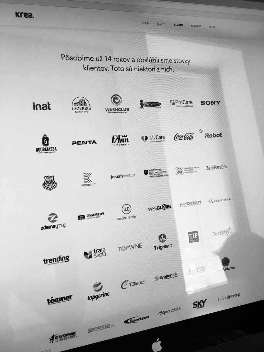 Our web is finally up to date, and with 77 more clients added today — krea.sk