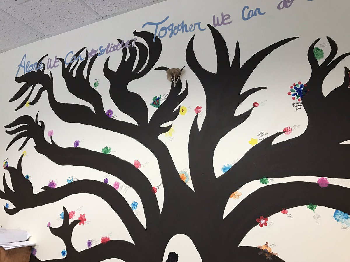 Carverhsguid's tweet photo. @CarverClassOf17 Seniors should come down and leave your thumbprint on Ms. McKenna's wall! 🎨 https://t.co/UDNyS1rmcu