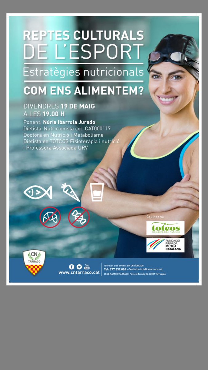 OnaEsportivaTgn's tweet photo. PODCAST: Secció de #nutrició amb @nuria_nutricio de @FisioTOTCOS 

https://t.co/pw2rQWtfnE https://t.co/0fozlYIvFb