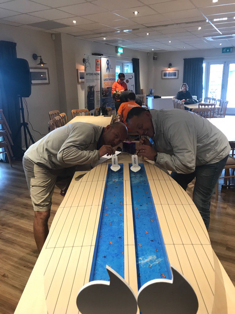 ADORSkipper's tweet photo. No wind sailing cancelled so there is only one way to settle this match! @SunsailEvents @MarineRegatta @Crewsaver https://t.co/iv1q0G1EtQ