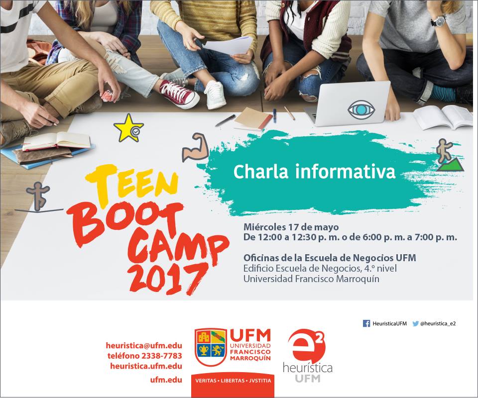UFMedu's tweet photo. HOY charla informativa del #TeenBootCamp Hora:12:00 a 12:30 a.m. y 6:00 p. m. a 7:00 p. m. ¡Te esperamos! | #MeGustaUFM https://t.co/pJ7BOgFoZq