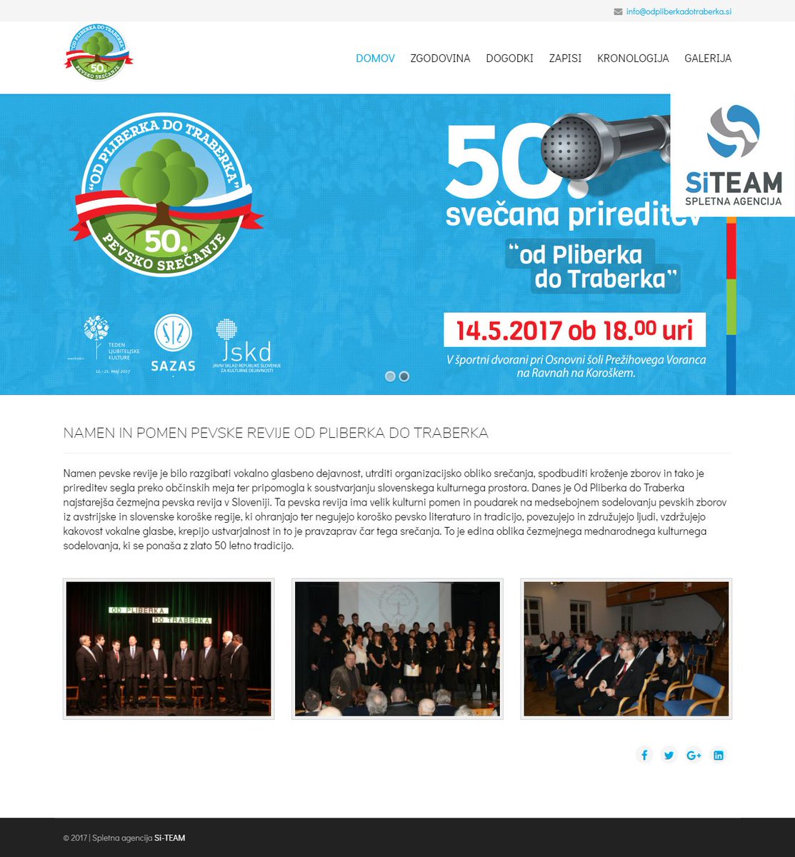 si_team's tweet photo. Najstarejša čezmejna pevska revija Od Pliberka do Traberka je dobila svoje mesto na spletu. 👍👌🎼🎵 #SiTEAM #zanesljivo #spletnastran #jskd https://t.co/OHNv2HmSbq