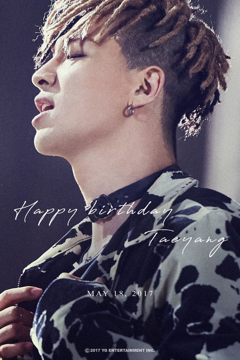 ygent_official's tweet photo. [HAPPY BIRTHDAY TAEYANG]
originally posted by https://t.co/XZQ3IOI9MY
#TAEYANG #태양 #BIGBANG #빅뱅 #BIRTHDAY ##DopeTaeyangDayCongratz #YG https://t.co/KSANo60GJ1