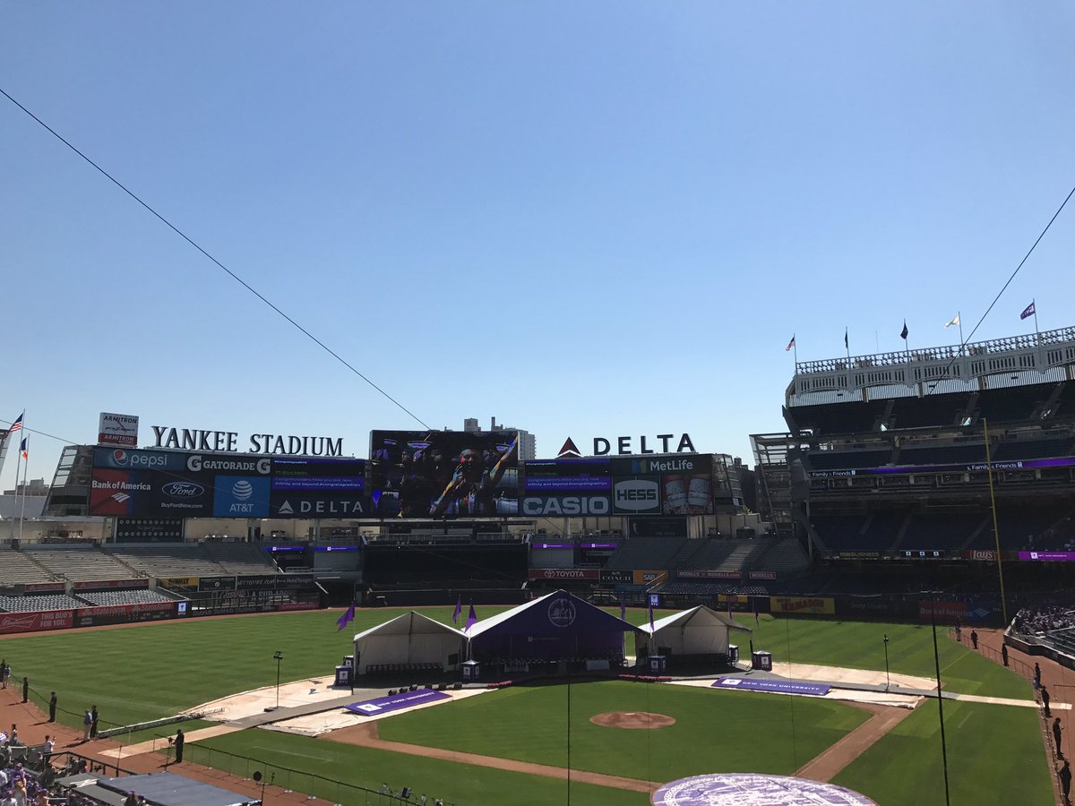 DWayneBart2's tweet photo. #Steinhardt2017 #congratagradnyu - Proud of Josh Bartley!!! Love you!
Baking in sun at Yankee Stadium- Mom, Dad & Grandma https://t.co/X7q7w63qpt