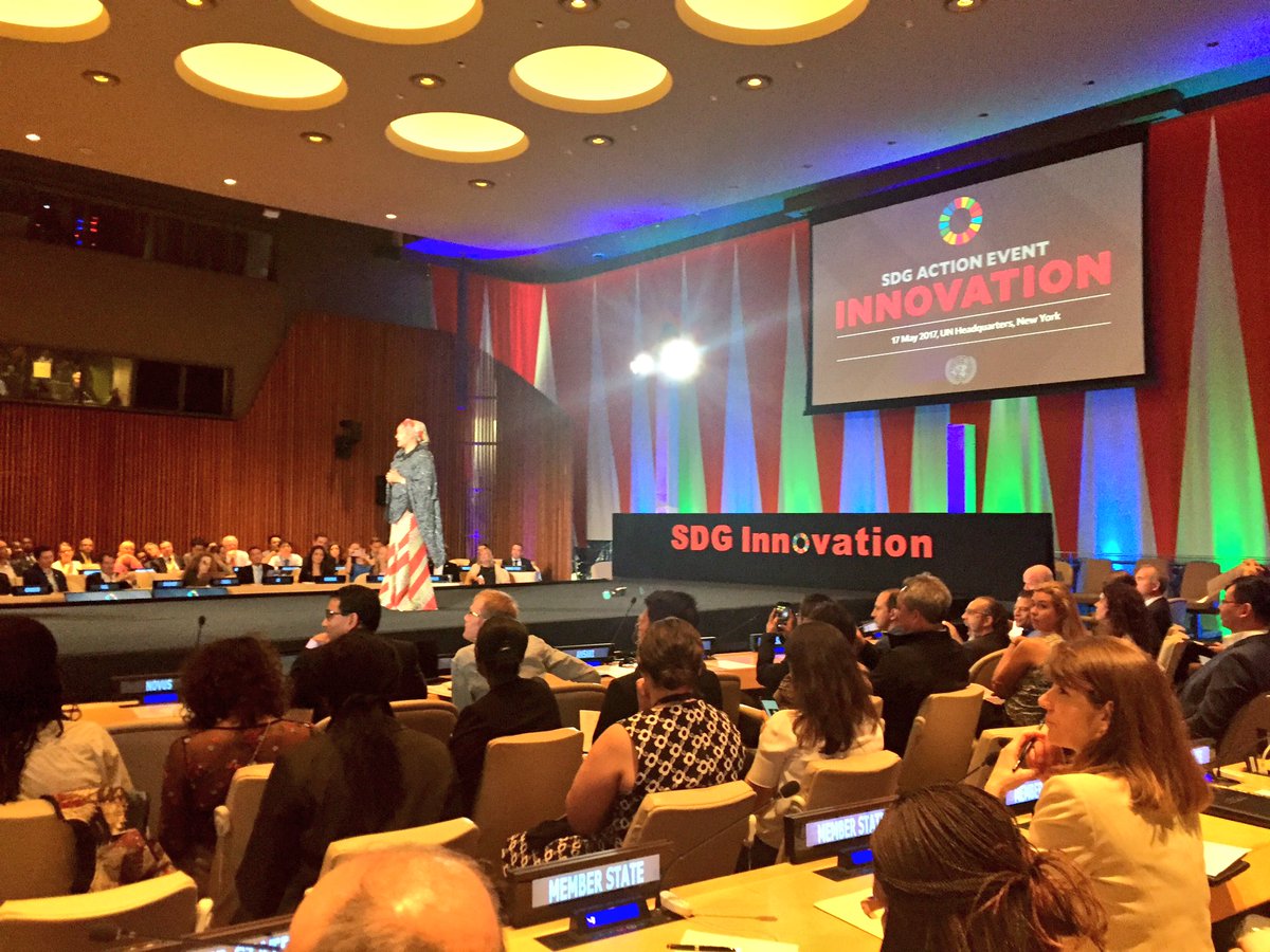 UN_PGA's tweet photo. Now on stage, Deputy Secretary-General @AminaJMohammed talking about the importance of #SDGs #SDGinnovation https://t.co/uR2Irt1ZzP