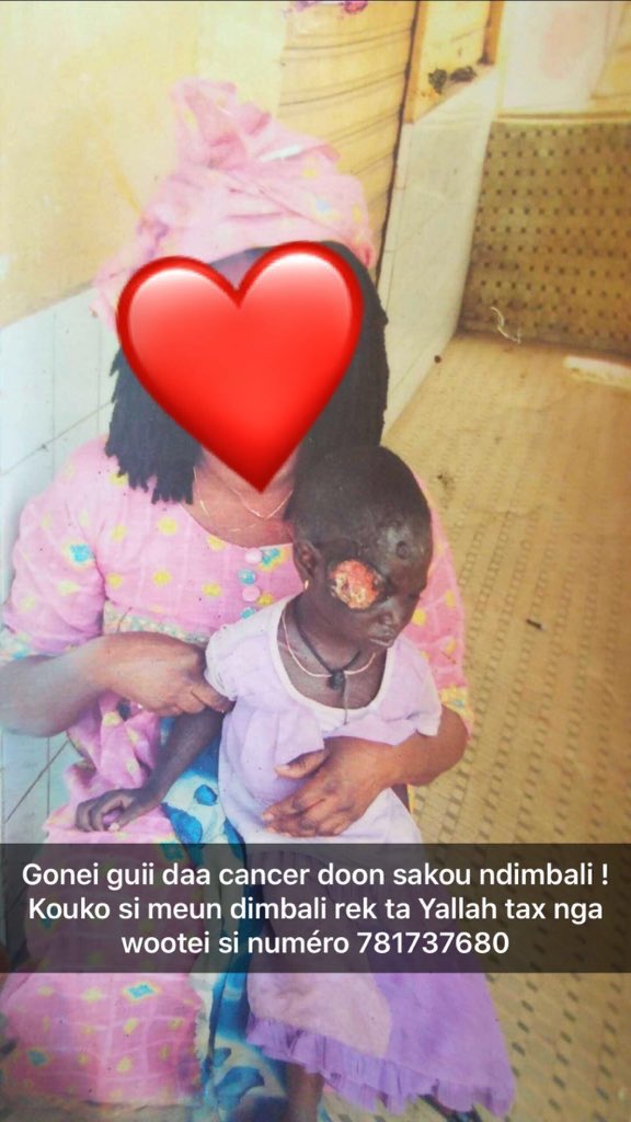 papedemba_d's tweet photo. Bonjour la famille, je viens auprès de vous pour solliciter votre aide afin de soigner cette fille atteinte de cancer. #RTApprécié https://t.co/rOFJEQLlk3