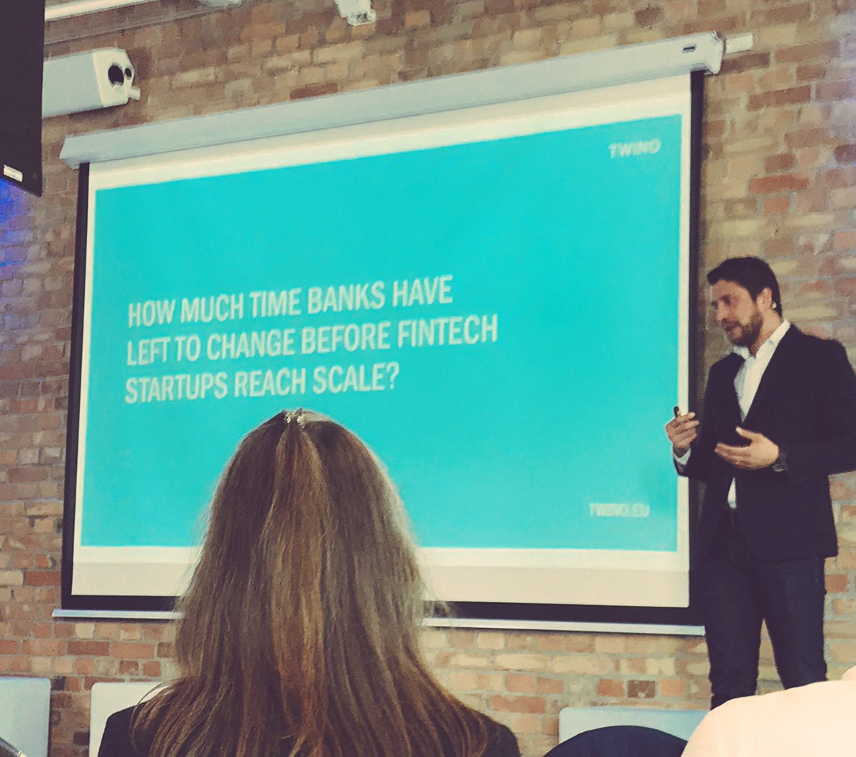 l_rostami's tweet photo. How much time banks have left to change before fintech startups reach scale? 👆#visualvest @ #bis2017 https://t.co/4EE9BK2ZRX