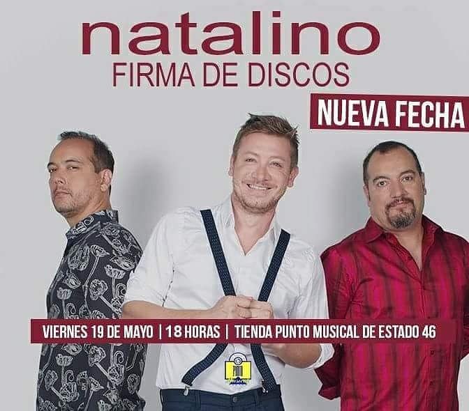 valita_24_l's tweet photo. Buenos días!!! 
👉 Firma de discos 
👉 NATALINO "XIIIConfesiones"
19 de Mayo 🕕 18:00 Hrs
@Puntomusicalstg #Estado46  
@natalinotrio https://t.co/JwkzFXCtAu