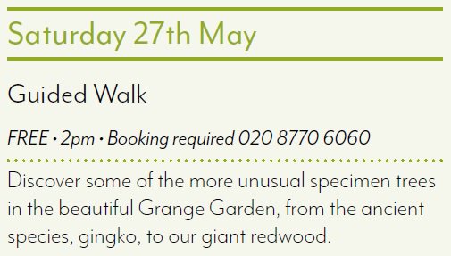beddington_park's tweet image. Book now for our Specimen Tree walk in the Grange Garden! Saturday 27th May, 2pm #LondonTreeWeek @HackbridgeNet @beddingtonra