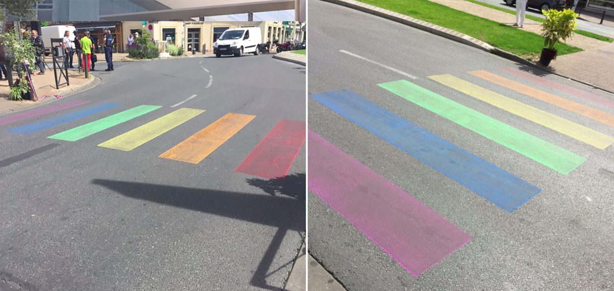 Un passage piéton pour sensibiliser contre l’homophobie à Périgueux - bit.ly/2rqTgyc