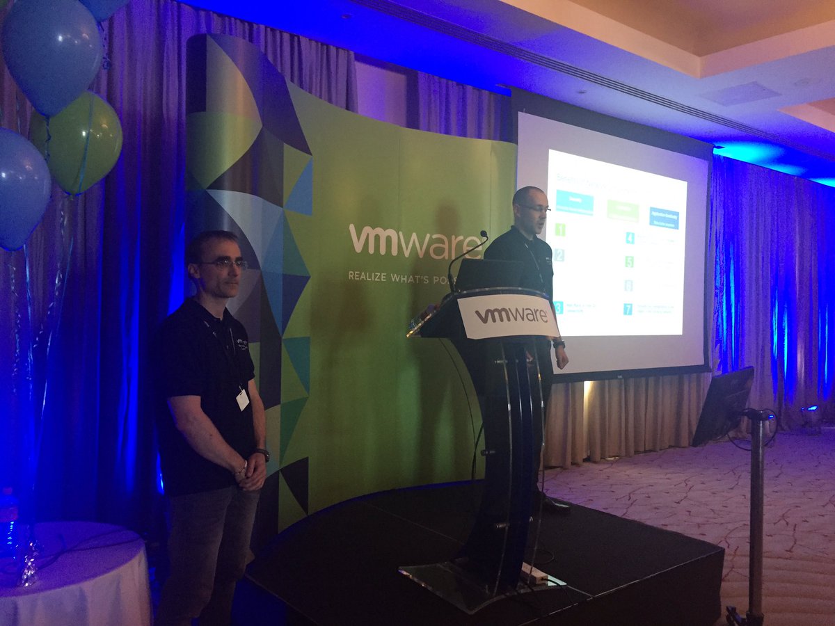 VMwareIreland's tweet photo. Roland and Chris giving it their all on #NSX for the final session of #vtechsummit 2017 https://t.co/144BzztUGg