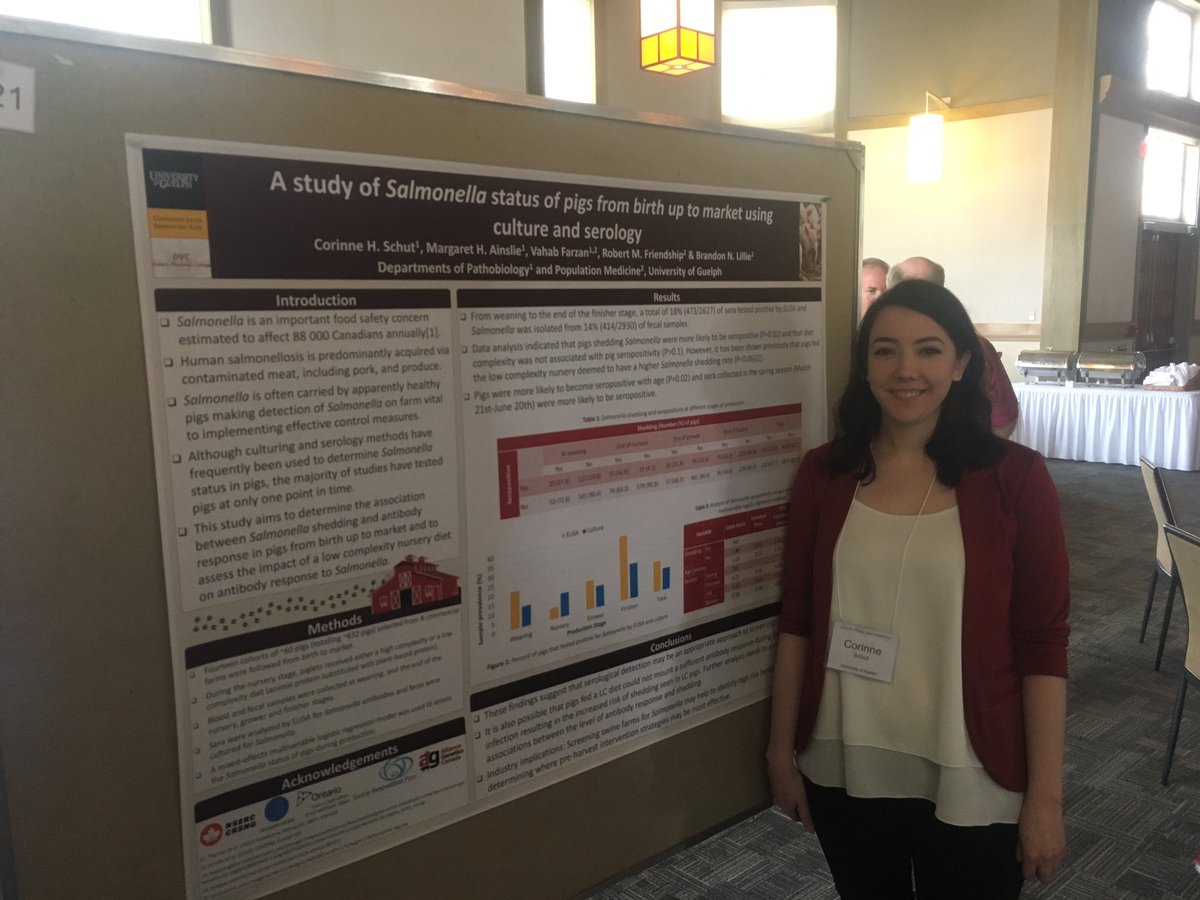 Corinne representing the Lillie lab today at the #UGSwineResearch day