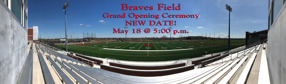 Braves Field and Track Facility Grand opening tomorrow at 5pm! <a href="/CABraves/">Canandaigua Academy</a> <a href="/LHErdle/">Lynne Erdle</a> <a href="/BoeCanandaigua/">CanandaiguaBOE</a> <a href="/cagirlslax/">CA Gray Wolves Girls Lax</a> @CABravesSoccer <a href="/CALacrosse/">Canandaigua Lacrosse</a>