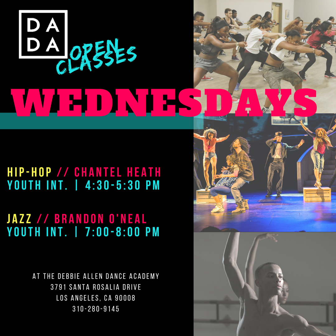 OfficialDADance's tweet photo. WEDNESDAY #openclasses at #DADA!! #LAdanceclasses #LAdance #LAhiphop #hiphopclasses #LAjazz #LAjazzclasses #jazzdance #debbieallen https://t.co/Zp8AZxBqUI