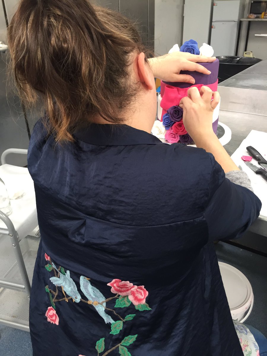 Audisbakehouse's tweet photo. So this is my little Cake Boss. No Culinary training, no cookery classes taken. She was hired to run the shop. Not anymore! #hiddenskill https://t.co/uMokekIDVI