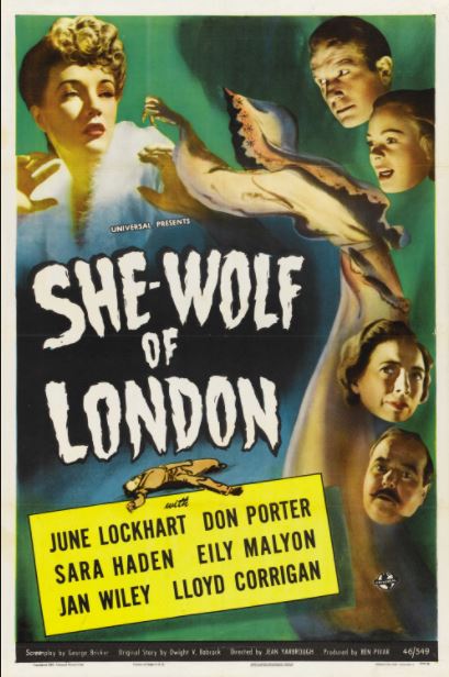 overjupiter's tweet photo. Opened #OTD in '46 SHE-WOLF OF LONDON starring #JuneLockhart #DonPorter "Is she Beauty or Beast?!" https://t.co/GHAGqgZu85