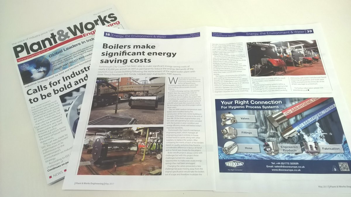Portsmouth City Council make energy saving of nearly £30,000 following installation of Ferroli boiler! ow.ly/DjWu30bNvKF <a href="/PWEmagazine1/">PWE</a>