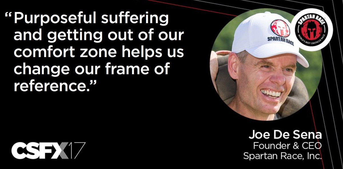 SponsorshipX's tweet photo. This week's #WednesdayWisdom is courtesy of our #CSFX17 speaker, @SpartanRace 's @realJoeDesena. https://t.co/0NSFZzV3uB