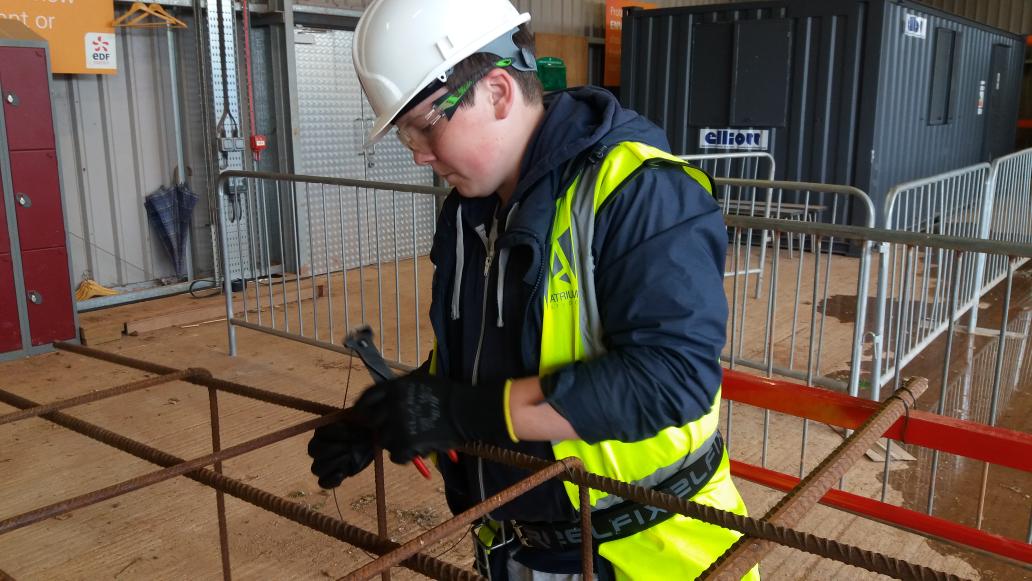 SamMorcumb's tweet photo. Luke Year 9 student @atriumstudiouk @CITB_UK @ClassofYourOwn @cesouthwest steel fixing #constructiongeneration https://t.co/3cqIfPqQeE